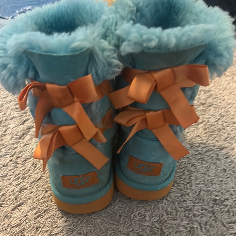 UGG Kids' Aqua and Tangerine Boots
